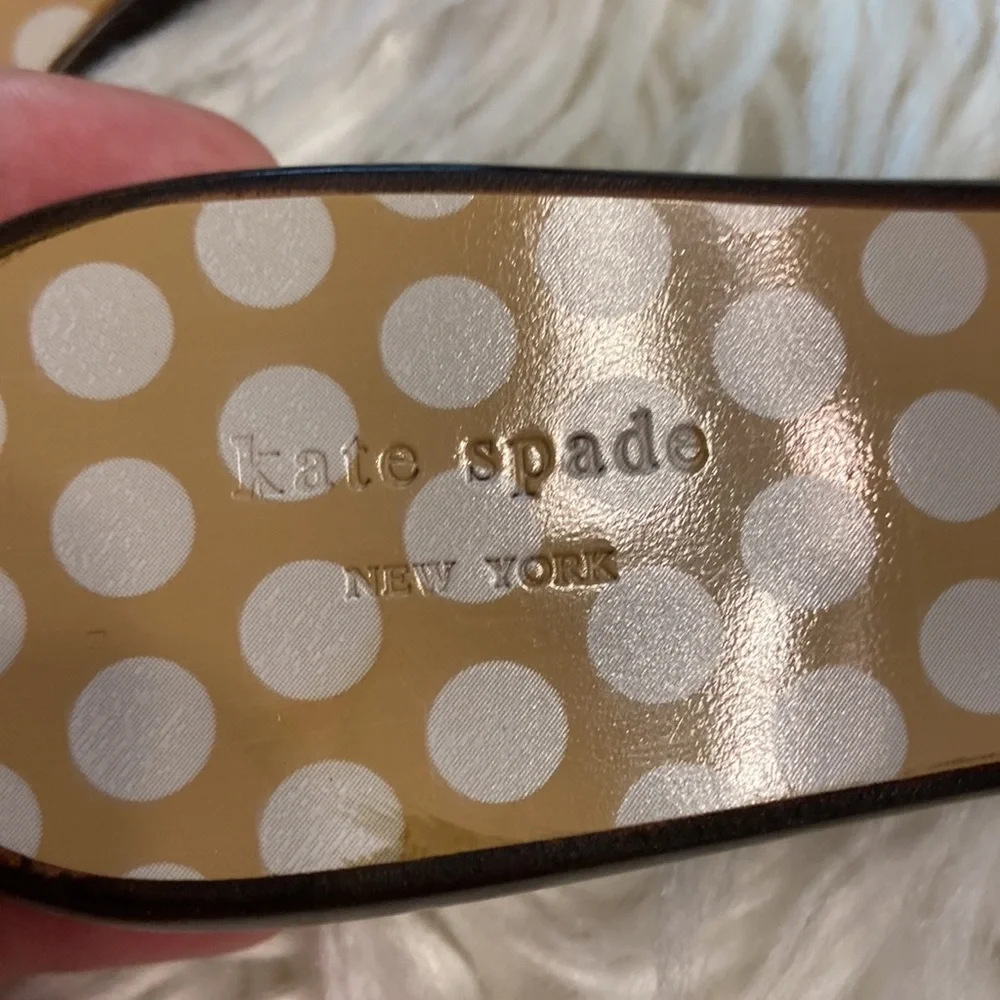 Kate Spade Sandals size 7B made in Italy brown and white color excellent condi - Picture 15 of 16